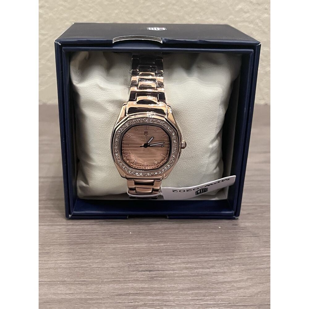 Montres Prestige Women’s Rose Gold Watch – Pink Bezel – NIB – Elegant